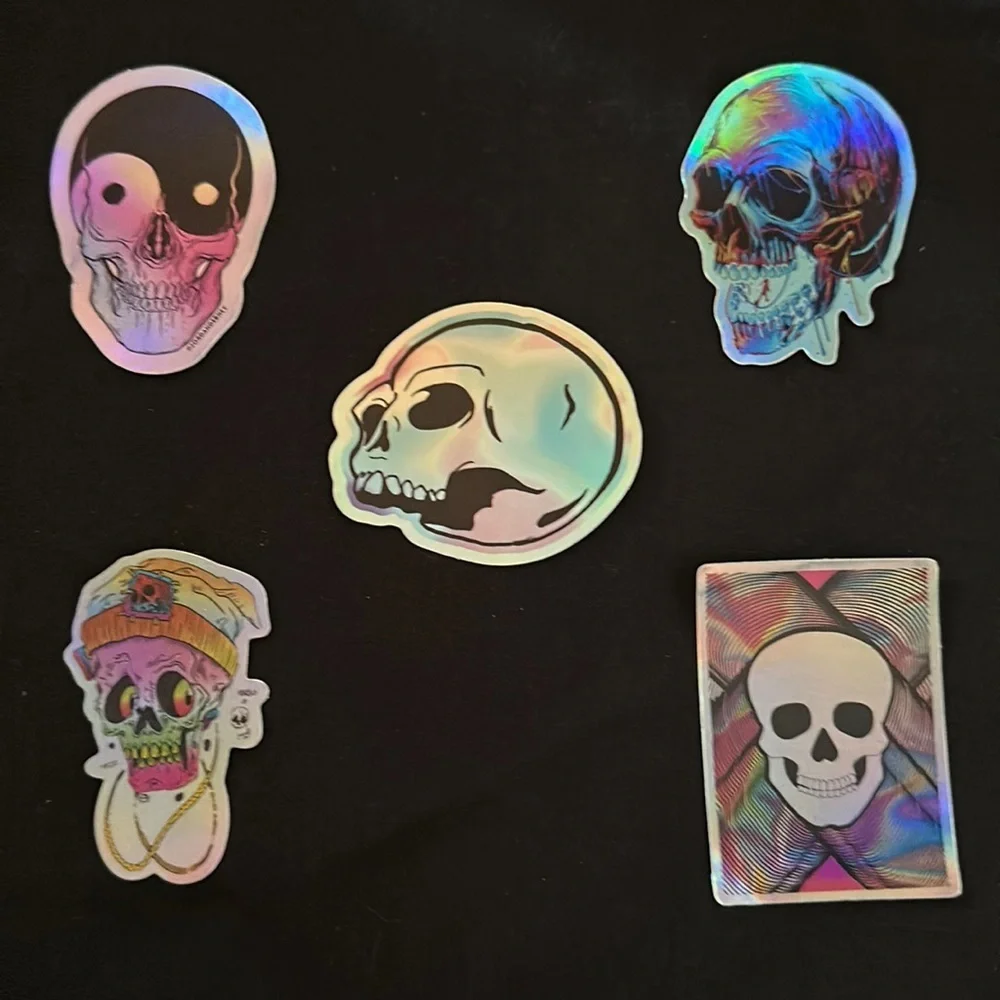 Holographic skull stickers/decals